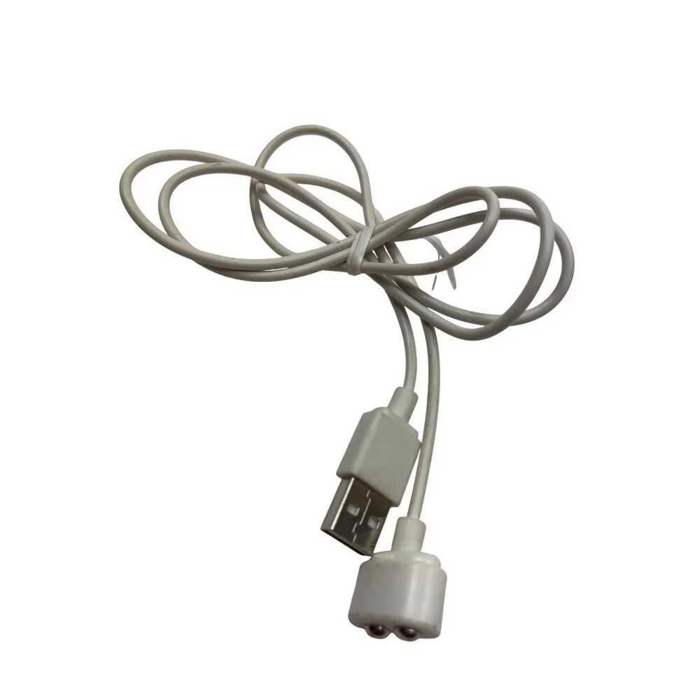 USB Charging Cable With Magnetic 2-Pin Connector 40 Inches White A90